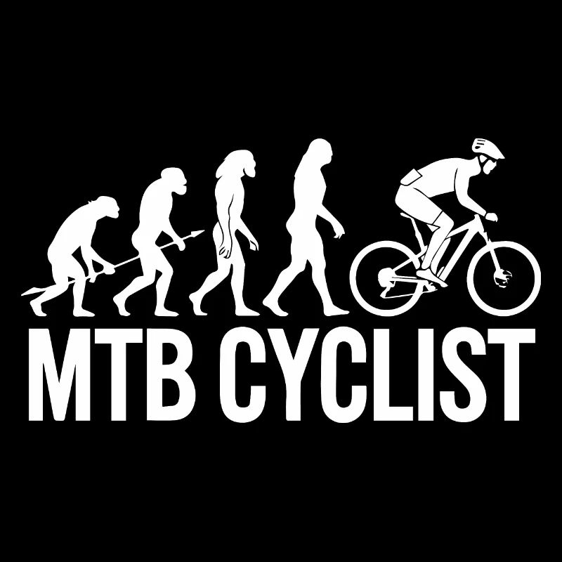 Evolution einer MTB-Radfahrer-Silhouette