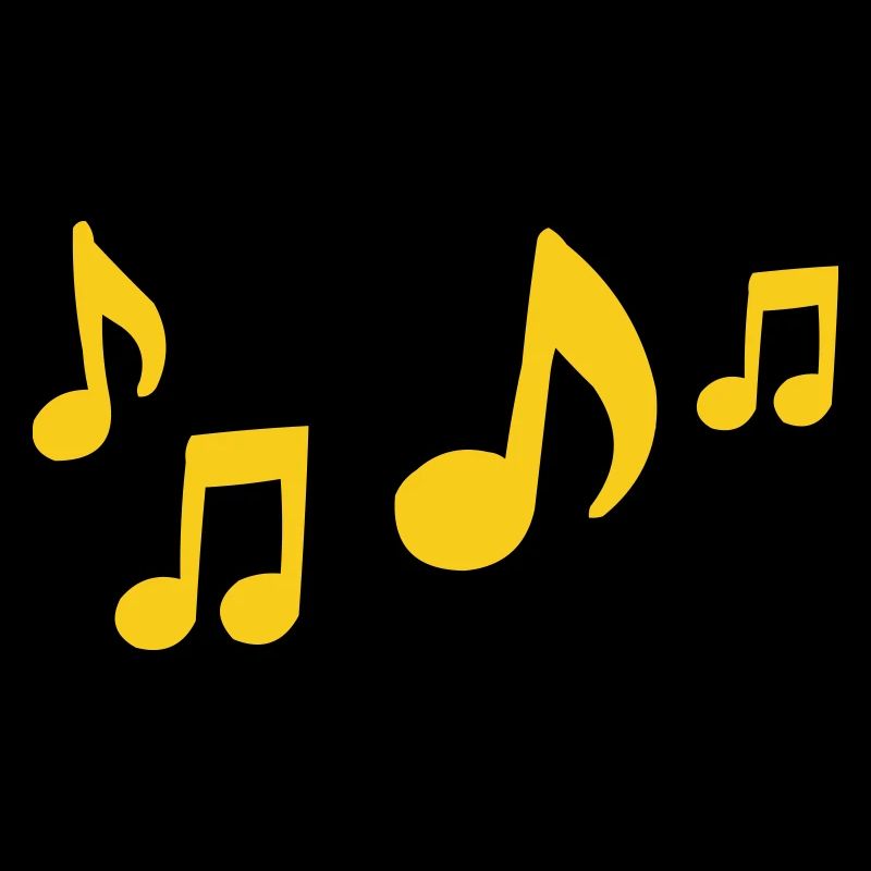 Yellow Musical Notes Contrast