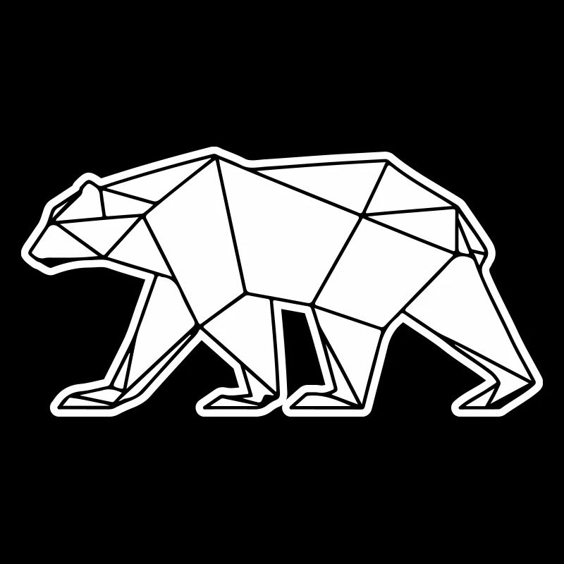 Polar Bär Polygon Eisbär Symbol