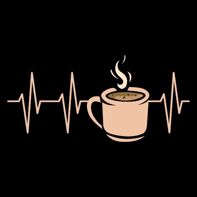 Kaffee Puls Herzschlag Tasse Design