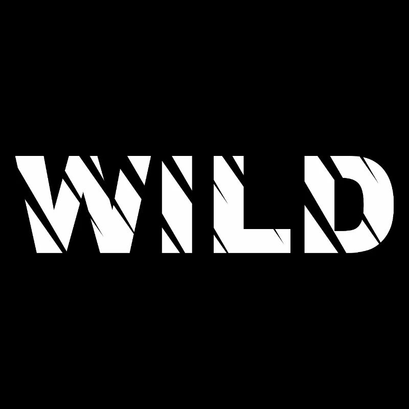 WILD Bruchtypografie Schwarz-Weiß
