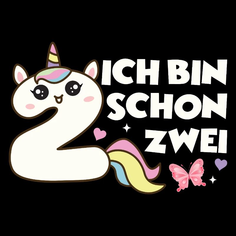 Einhorn 2 Geburtstag Mädchen Ich Bin Schon 2 Jahre