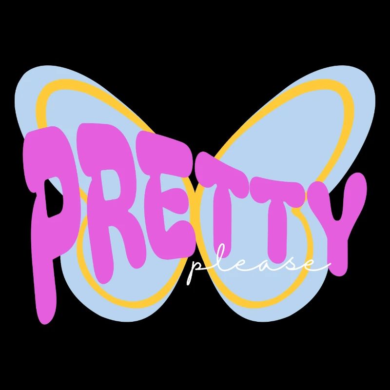 "Pretty please" sarcastic print design