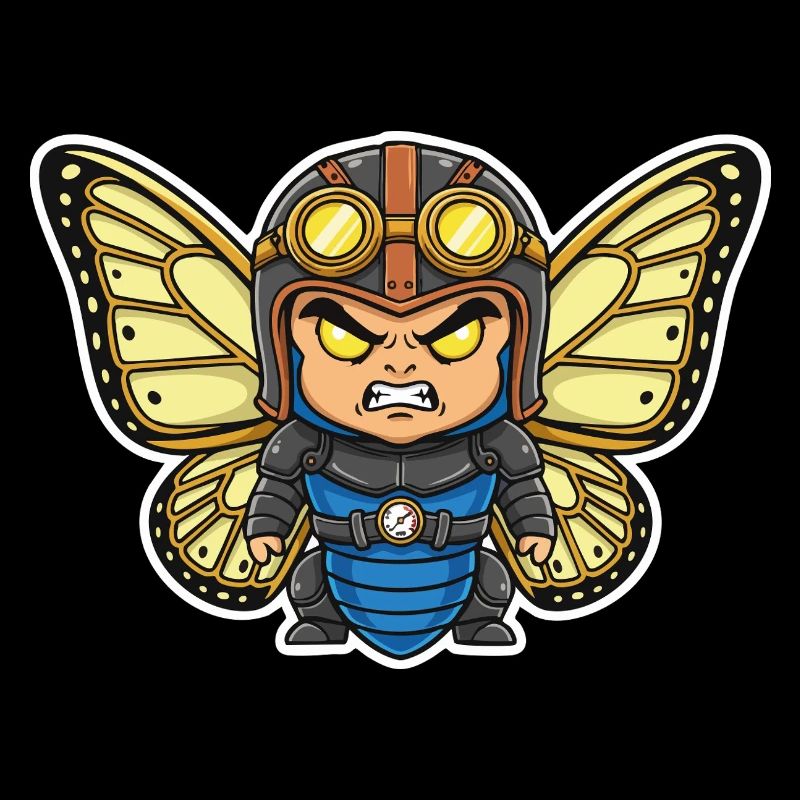 Steampunk Aviator Schmetterlingsblaue Rüstung
