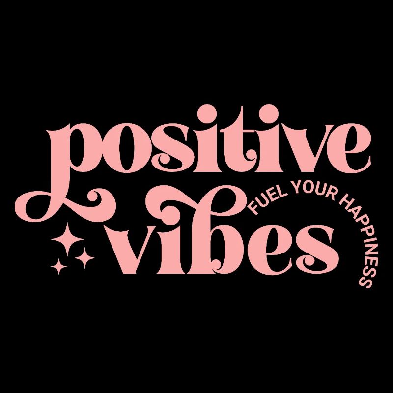 Vibes Positives en Typographie Rose