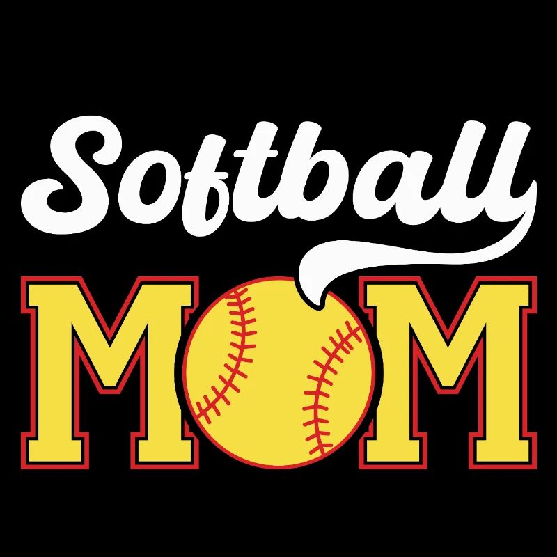 Softball Mom Pride Graphic