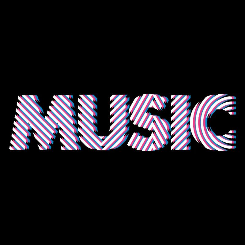 Music 3D – Moderne Typografie Retro Electro Design