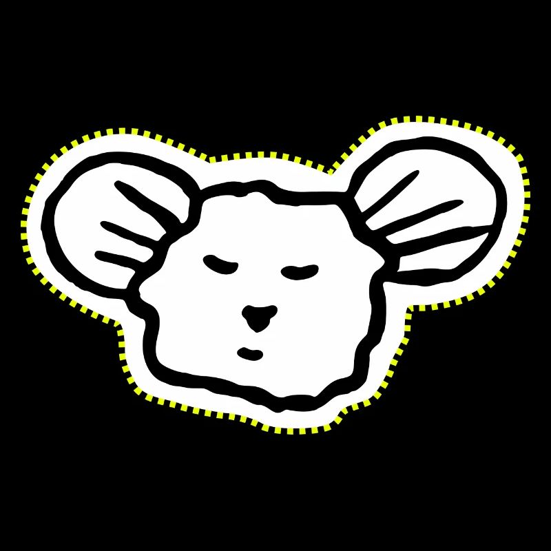 Cooles, schläfriges Maus-Gesicht Symbol