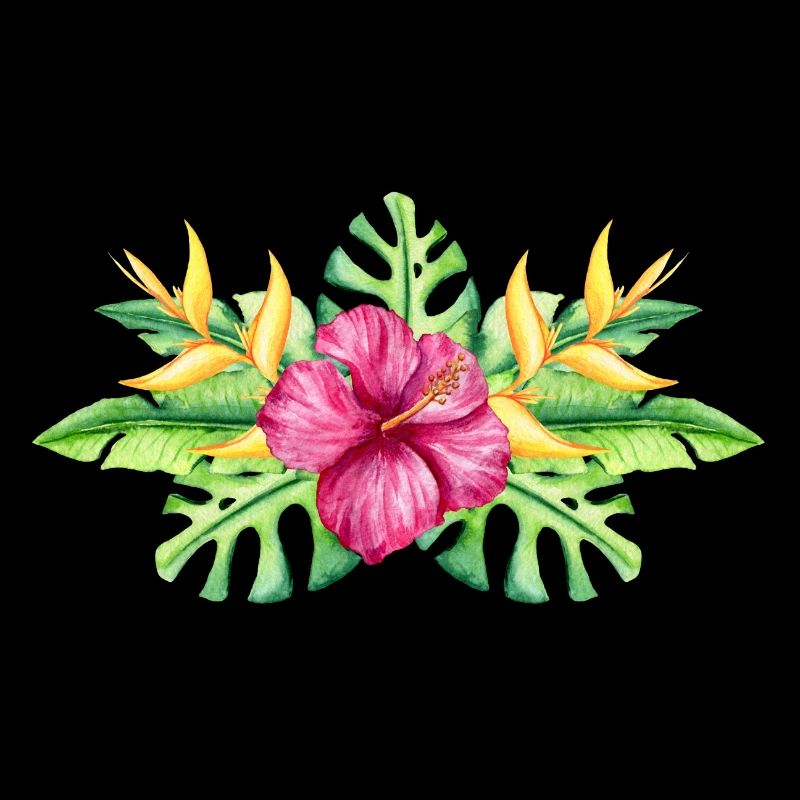 Floraison tropicale colorée