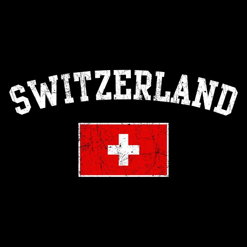 Schweizer Flaggenbogentypografie