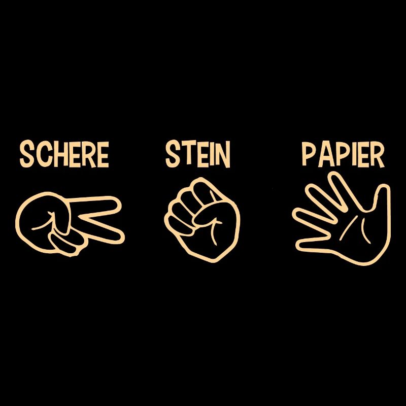 Schere Stein Papier Spiel Handspiel Silhouette
