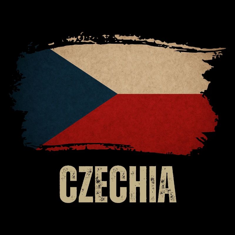 Vintagische Flagge von Tschechien, stolzer Tschechoslowakei