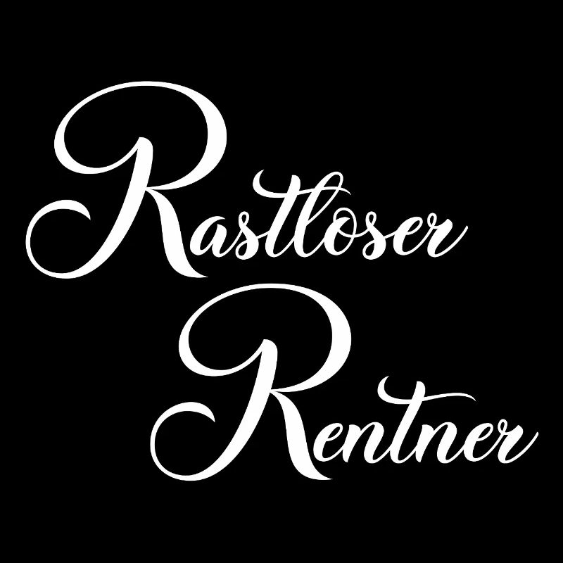 Restless pensioner lettering