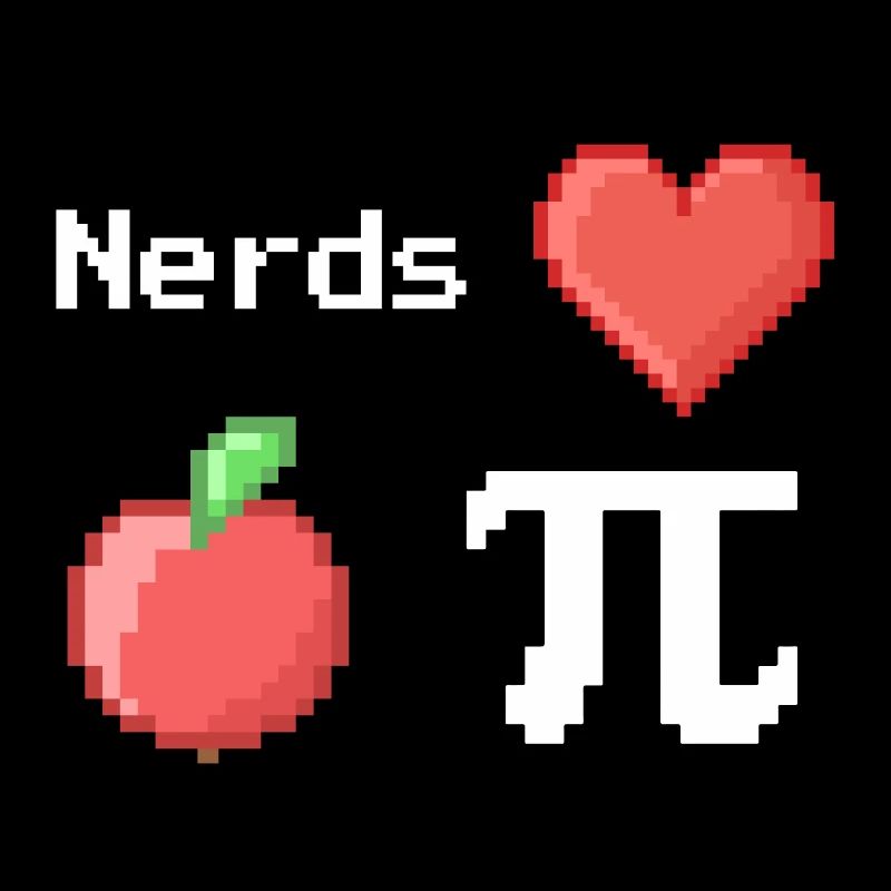 nerds love apple pi pie sprüche math pixel