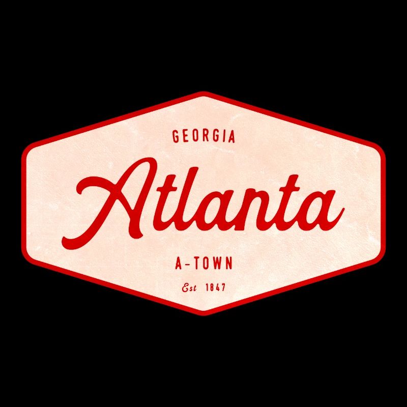 T-shirt Vintage Emblem Atlanta Script