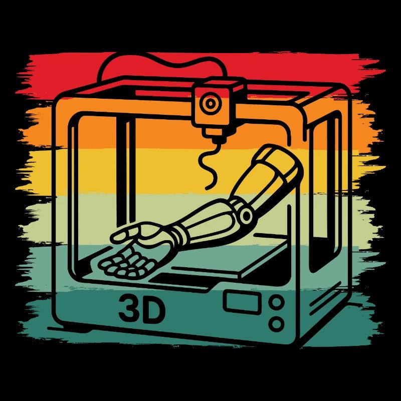 Retro Vintage 3D Printer Robotic Arm Maker