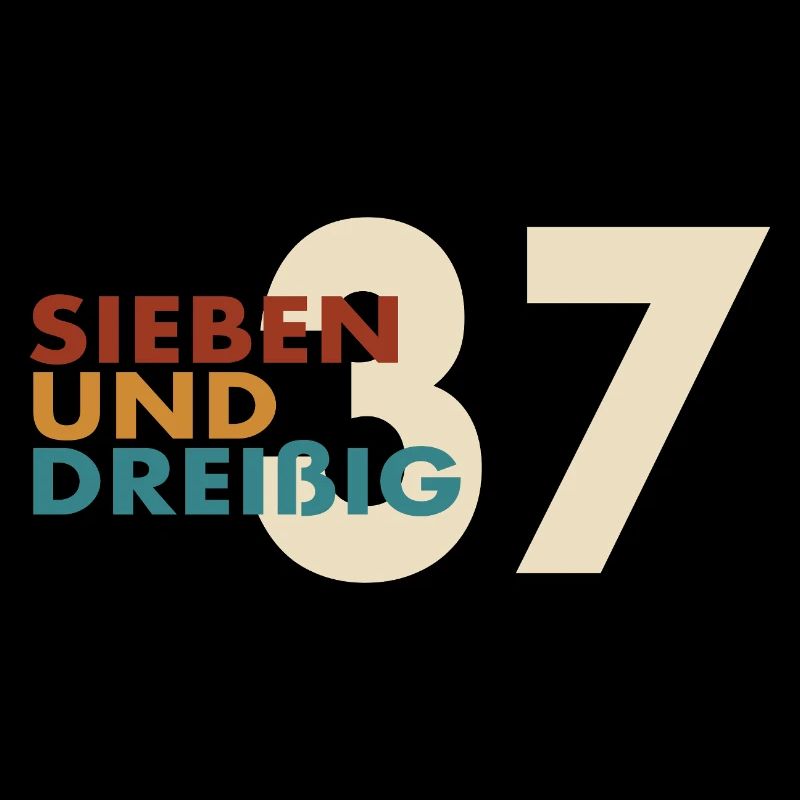 37. Geburtstag Geschenk Siebenunddreißig Retro