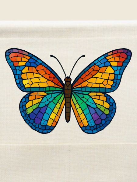 Bunter Mosaik-Schmetterling