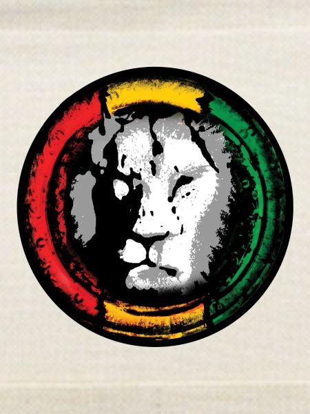 Reggae Löwe im Rasta Stil