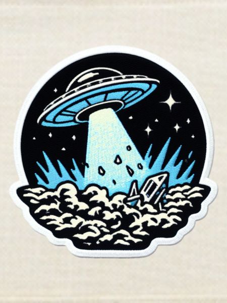 UFO-Lichtstrahl Patch
