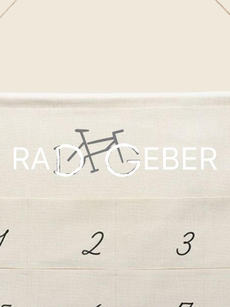 Radfahrer-Logo mit Fahrrad-Silhouette