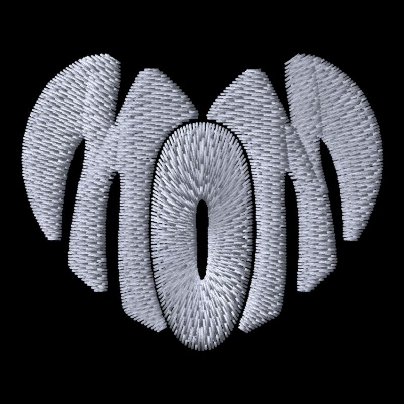 Maman Coeur Blanc Brodé