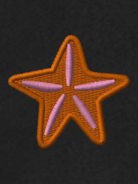 Starfish embroidered