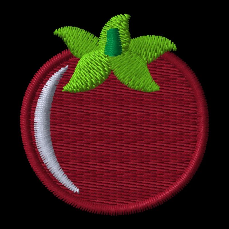Embroidered tomato