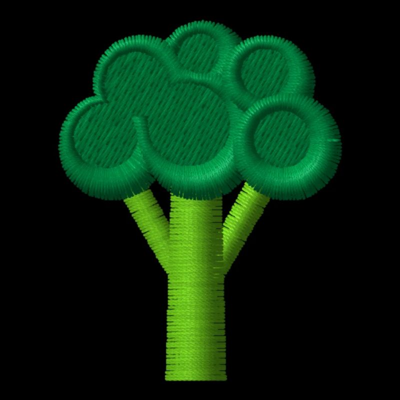 Embroidered broccoli