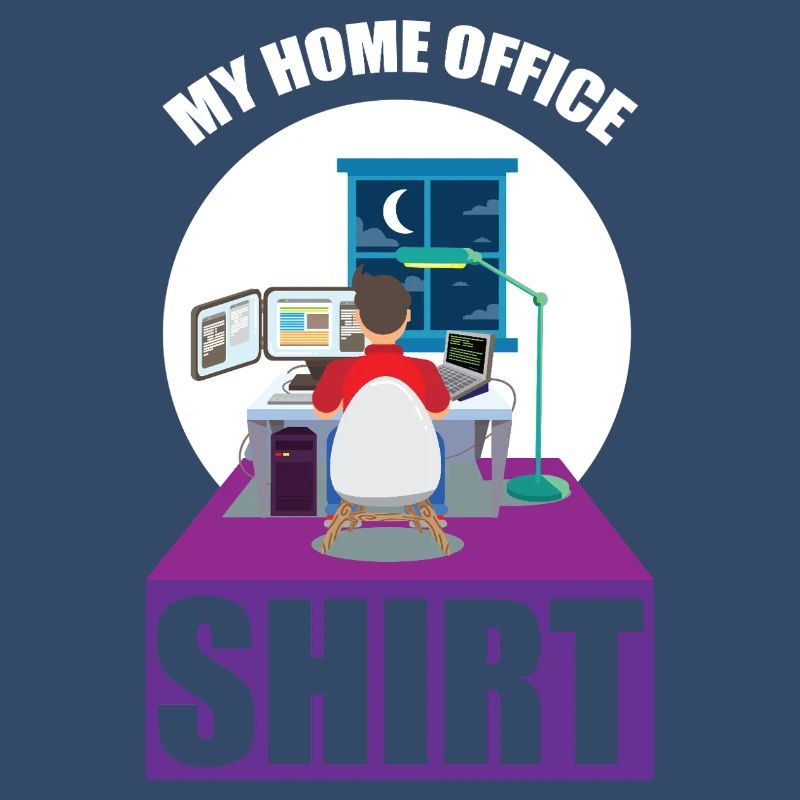 Night Shift Coder Programmer Desk Graphic