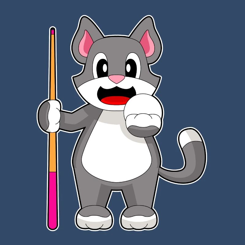 Queue de billard pour chat