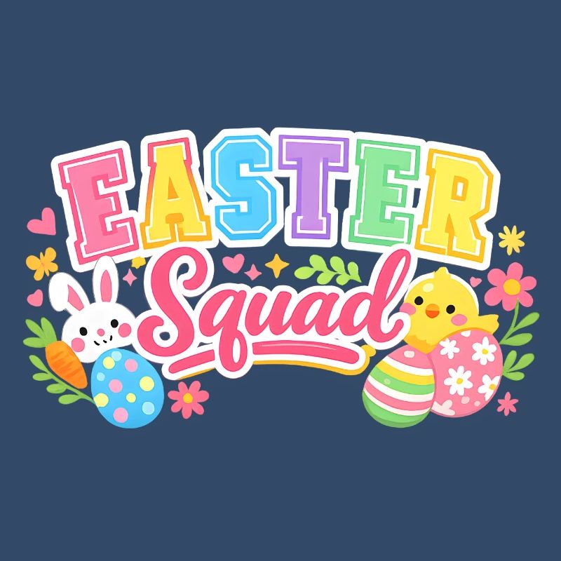 Easter Squad Colorful Eggs Chick