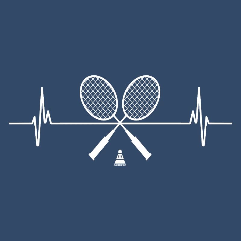 Tennis Racket Heart Rhythm Pattern