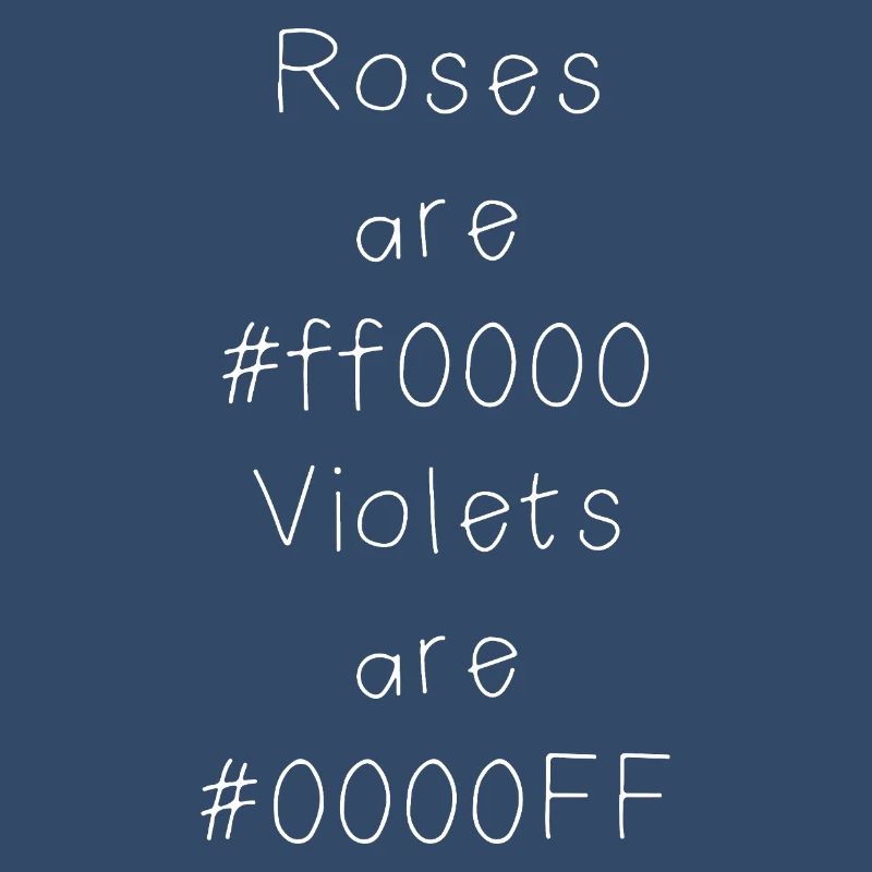 Blague sur le code couleur hexadécimal pour développeurs, codeurs et web...