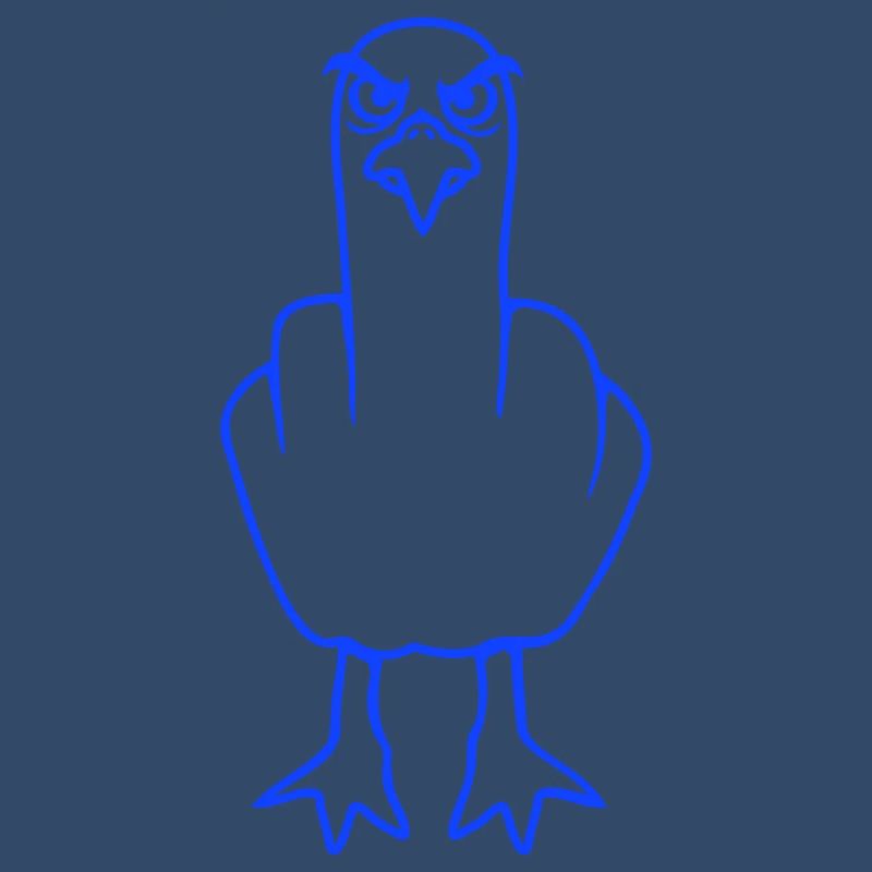 Möwe Mittelfinger Beleidigung Stinkefinger frech