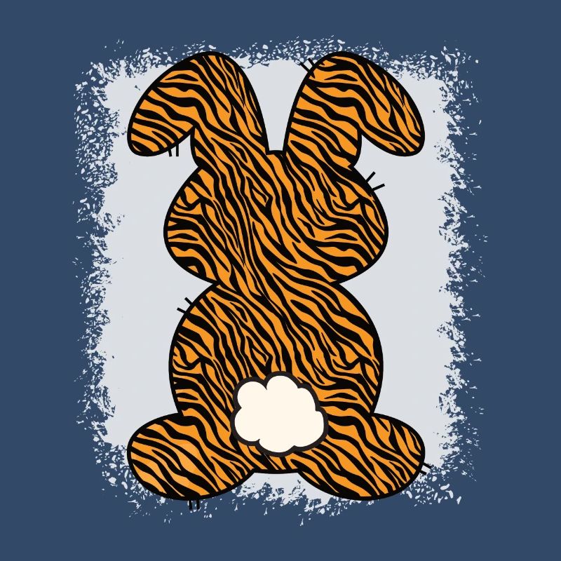 Tiger Pattern Rabbit Bleached Easter