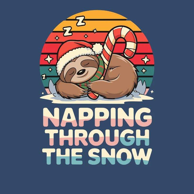 Napping Through The Snow Funny Sloth