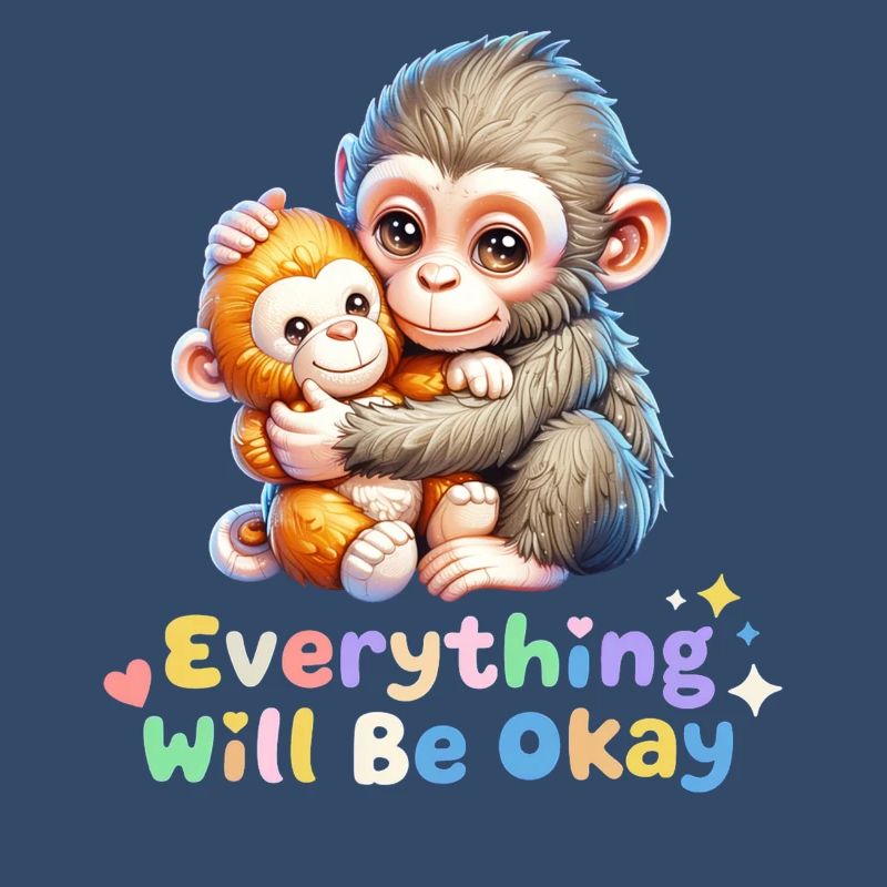 Everything Will Be Okay Monkey Duo