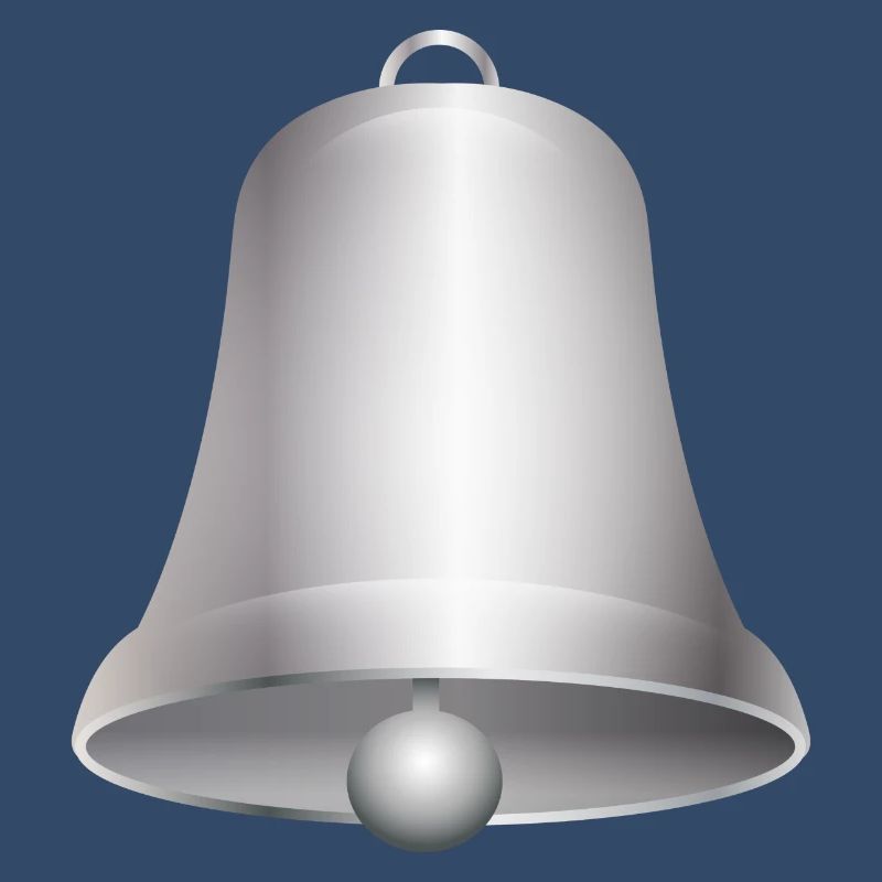 große silberfarbene Kirchen Glocke oder Glöckchen