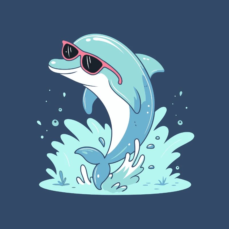 Delfin-Sommer-Pinkbrille