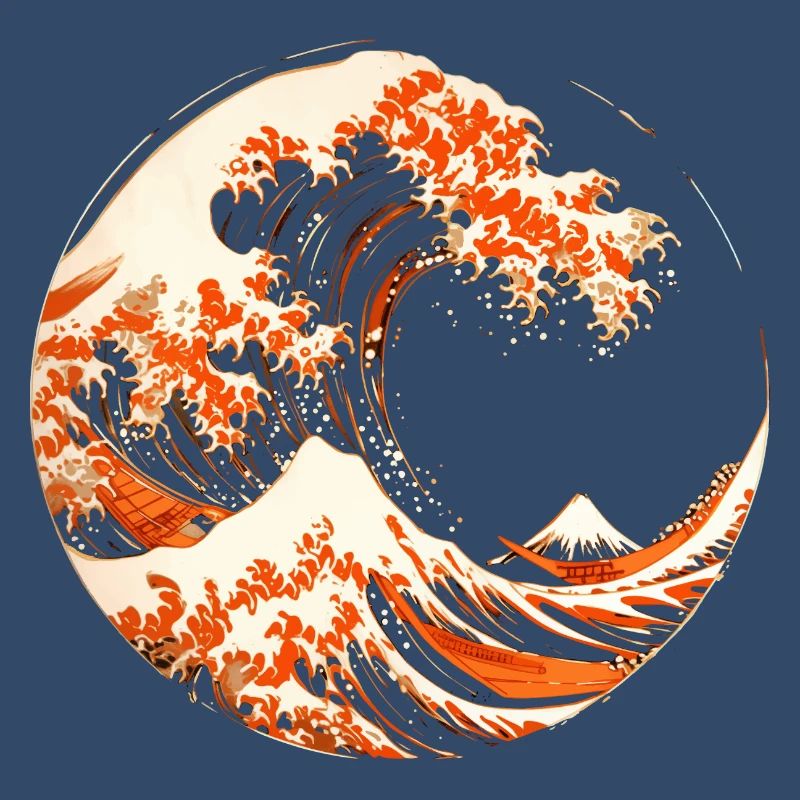 Stylized Hokusai Wave