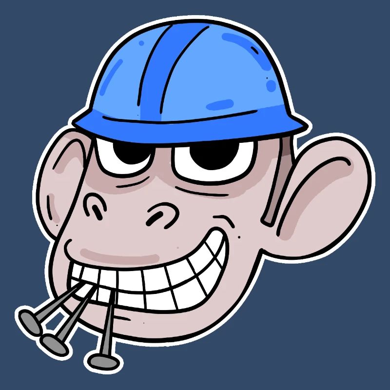 Monkey Construction Site Construction Worker