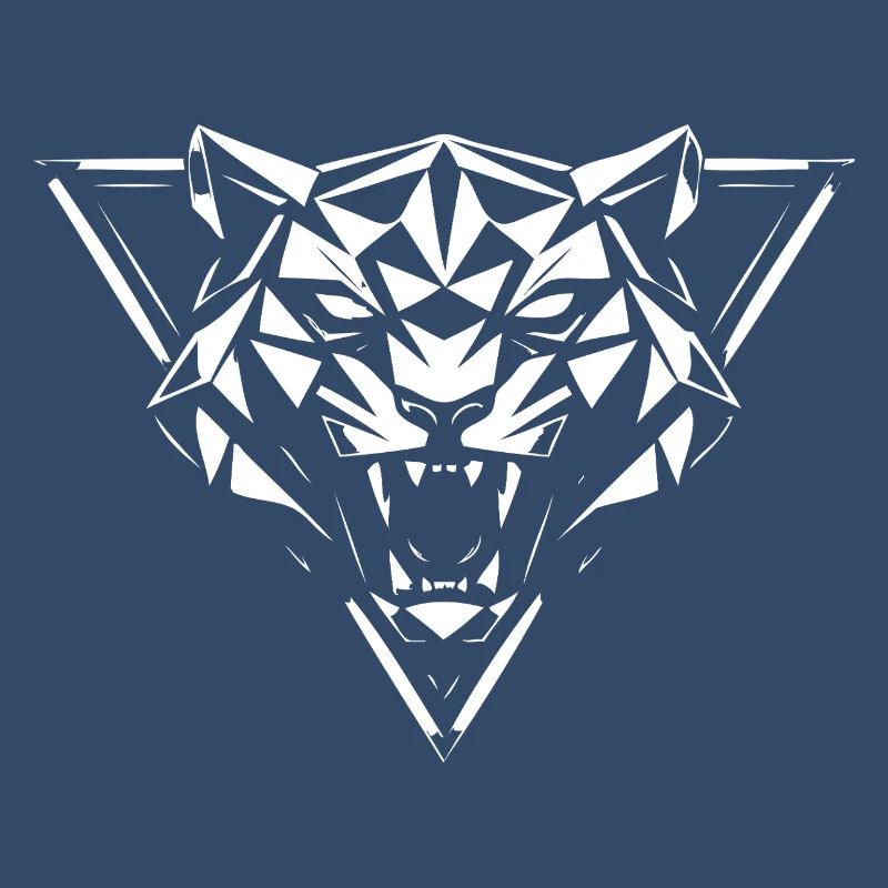 Geometric Wolf Head Facets