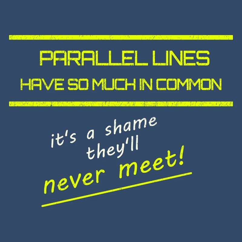 Drôle de lignes parallèles Math Tee