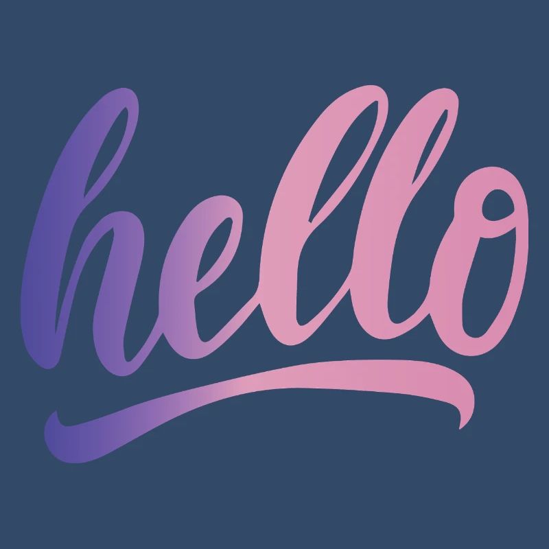 Hello greeting cheerful gradient writing