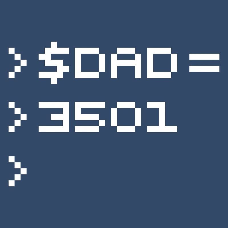 DAD 8-Bit Code Nerd Pixel Terminal Retro