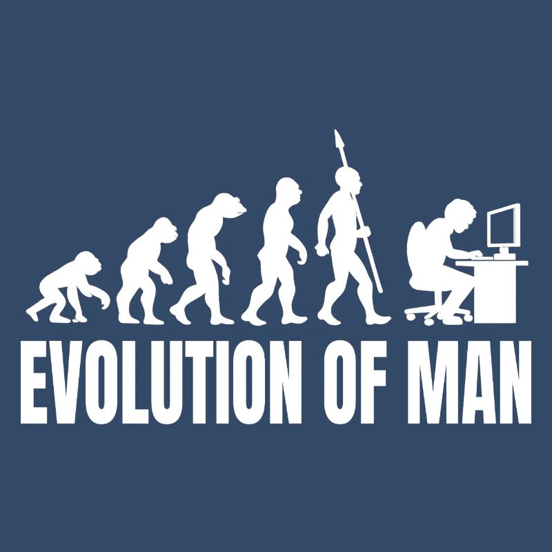 Programmeur Computer Freak Evolution Rétro