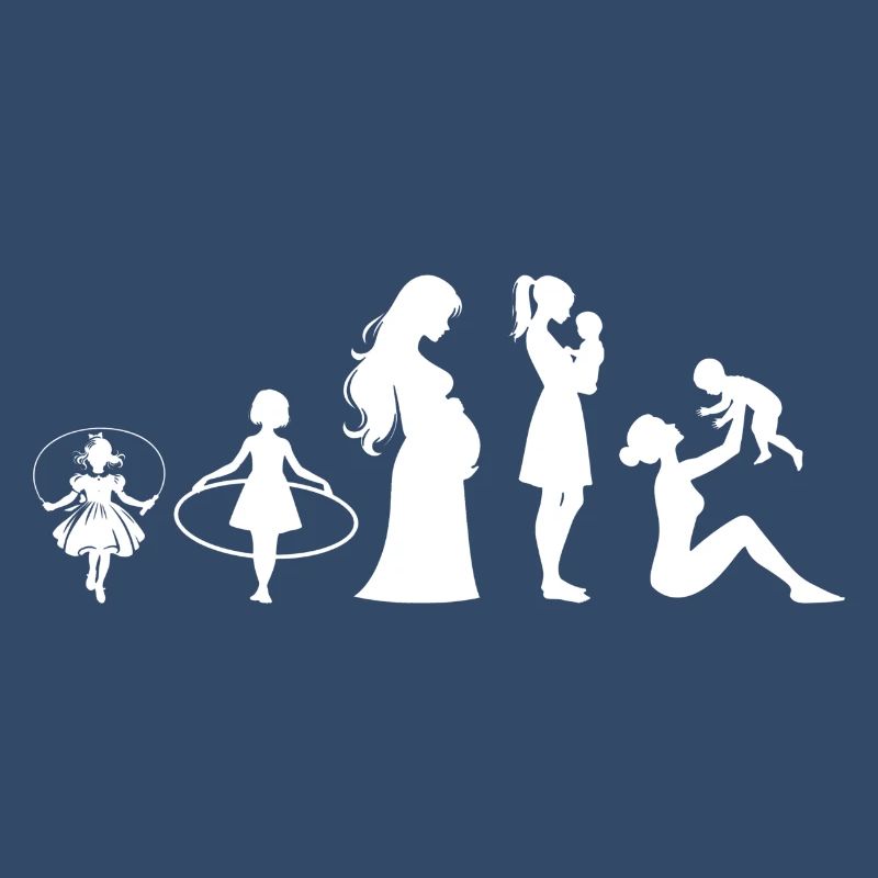 Evolution Mama Muttertag kind Familie