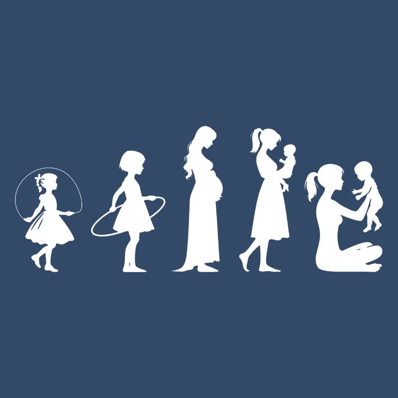 Evolution Mama Muttertag kind Familie