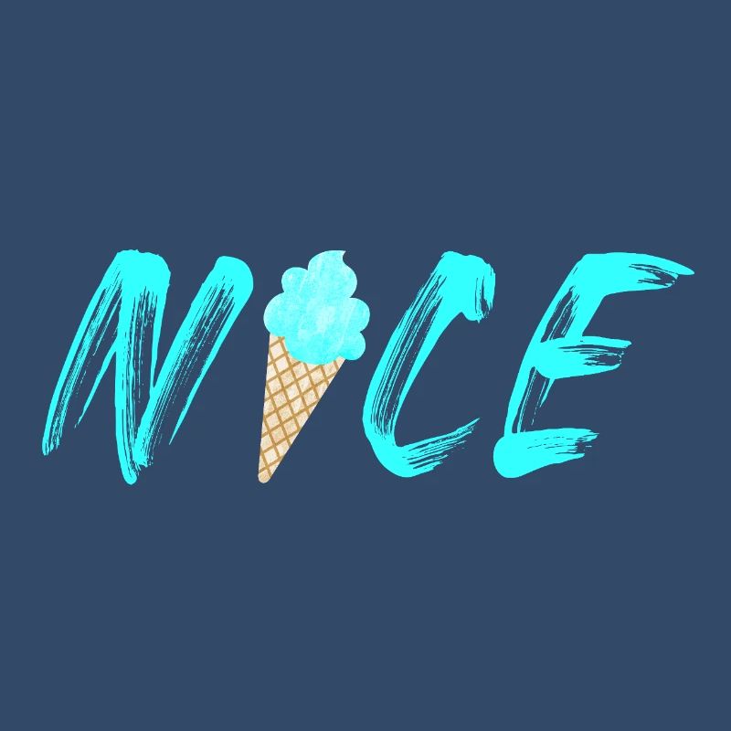 nice hellblau Eis Waffel Eistüte cool Eiscreme
